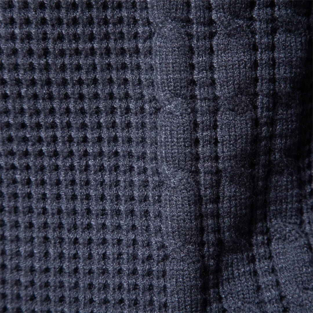 João | Sweater Tricô Patchwork Multicamadas Conforto