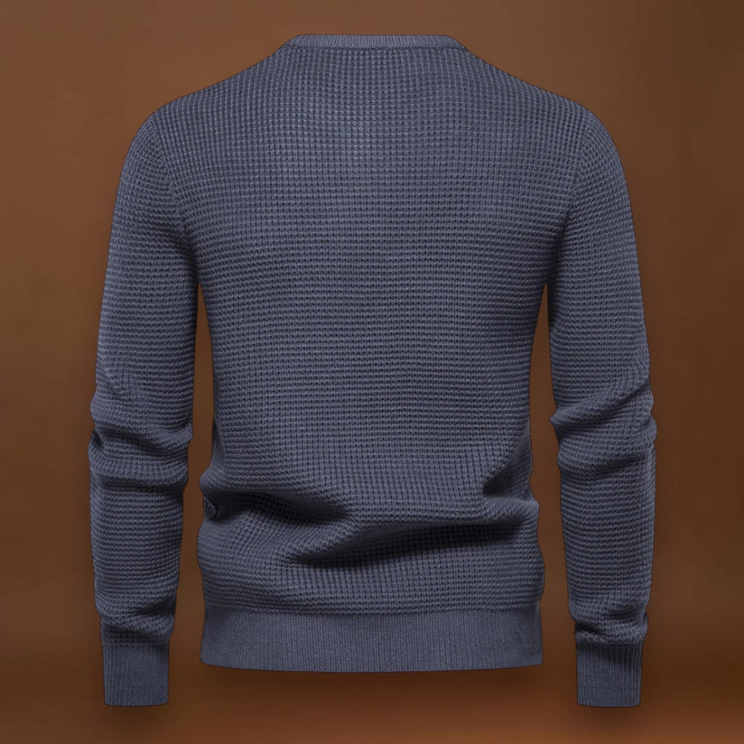 João | Sweater Tricô Patchwork Multicamadas Conforto