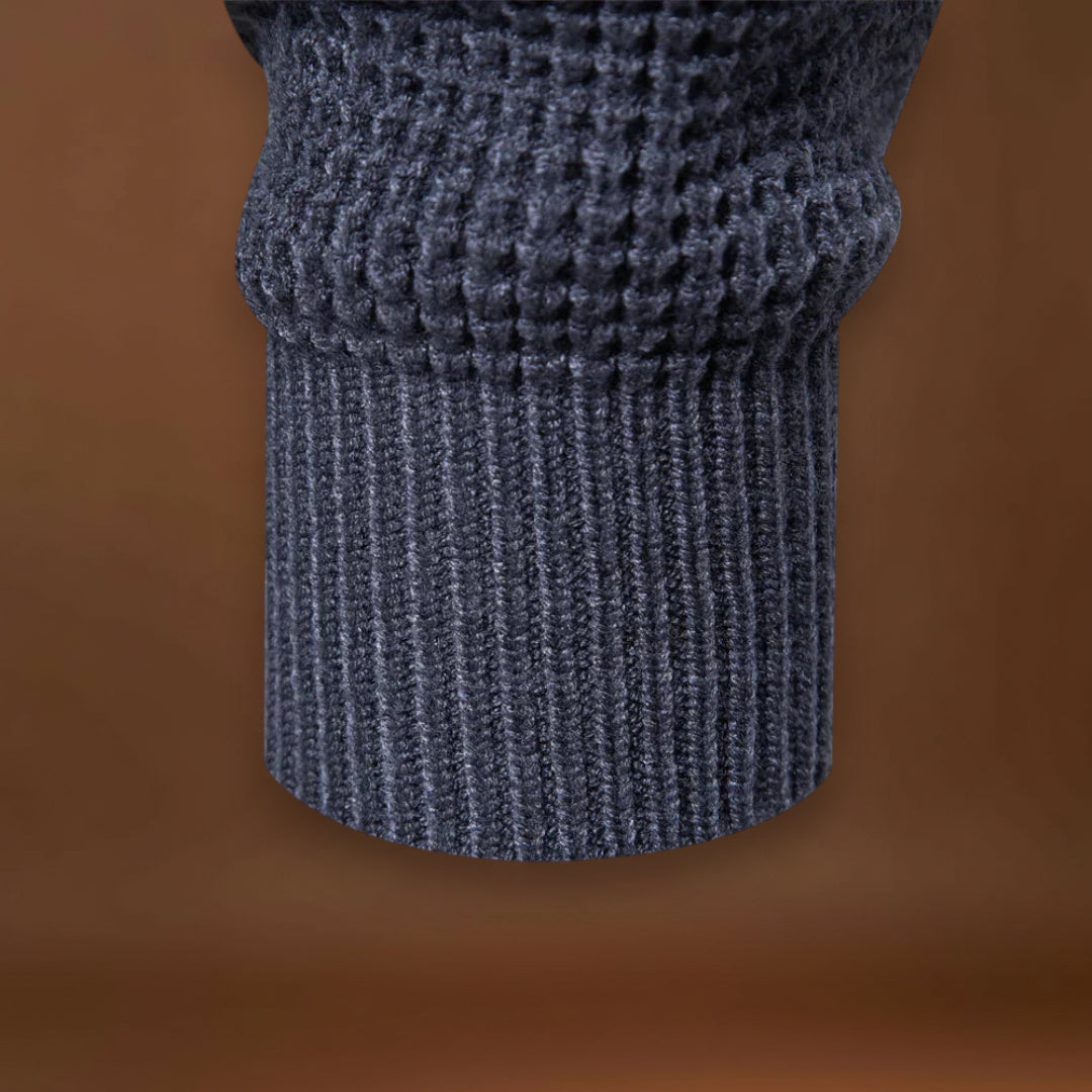 João | Sweater Tricô Patchwork Multicamadas Conforto