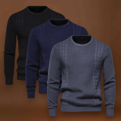 João | Sweater Tricô Patchwork Multicamadas Conforto