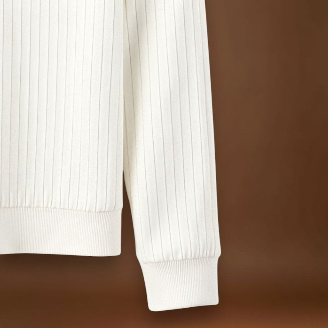 Sweater de Malha – Manga Longa Canellada e Calor e Forma Estáveis