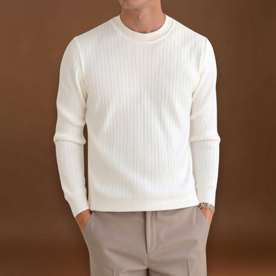 Sweater de Malha – Manga Longa Canellada e Calor e Forma Estáveis