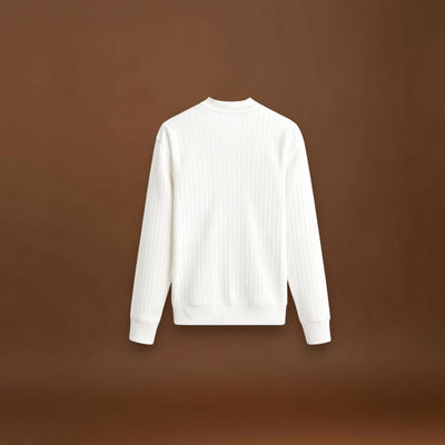 Sweater de Malha – Manga Longa Canellada e Calor e Forma Estáveis