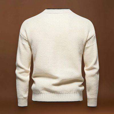 Sweater de Malha - Tecido de Mistura Suave e Retenção de Calor Uniforme