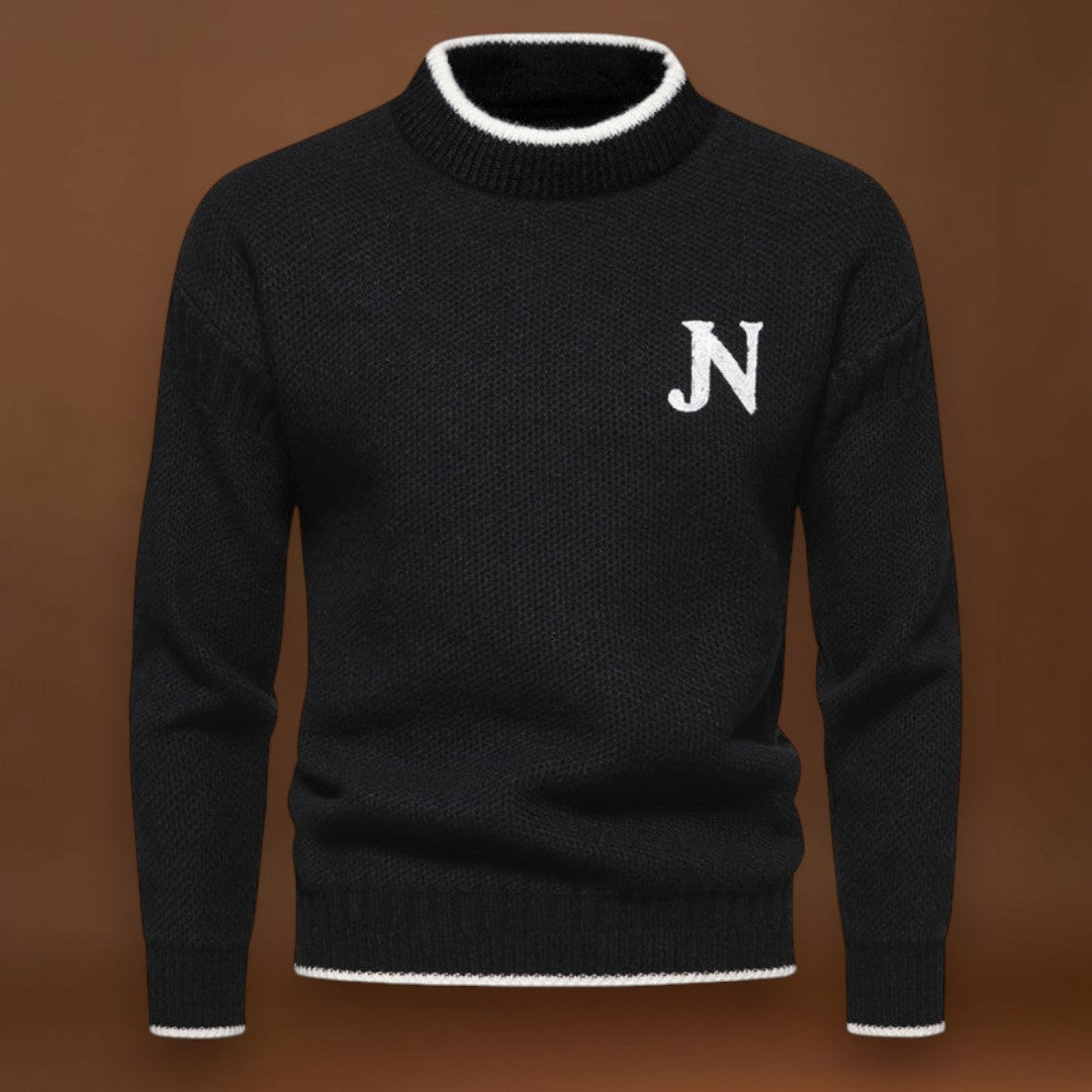 Sweater de Malha - Tecido de Mistura Suave e Retenção de Calor Uniforme