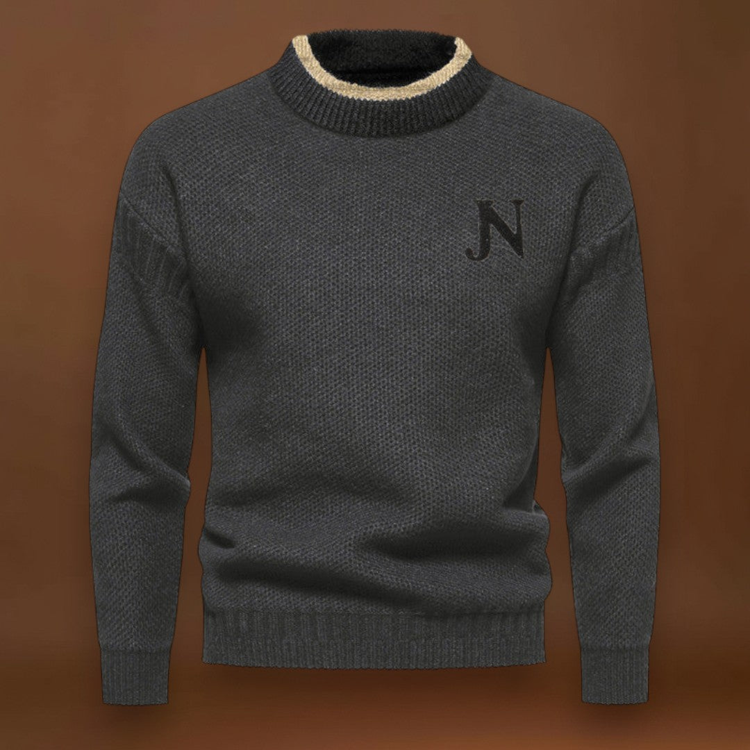 Sweater de Malha - Tecido de Mistura Suave e Retenção de Calor Uniforme