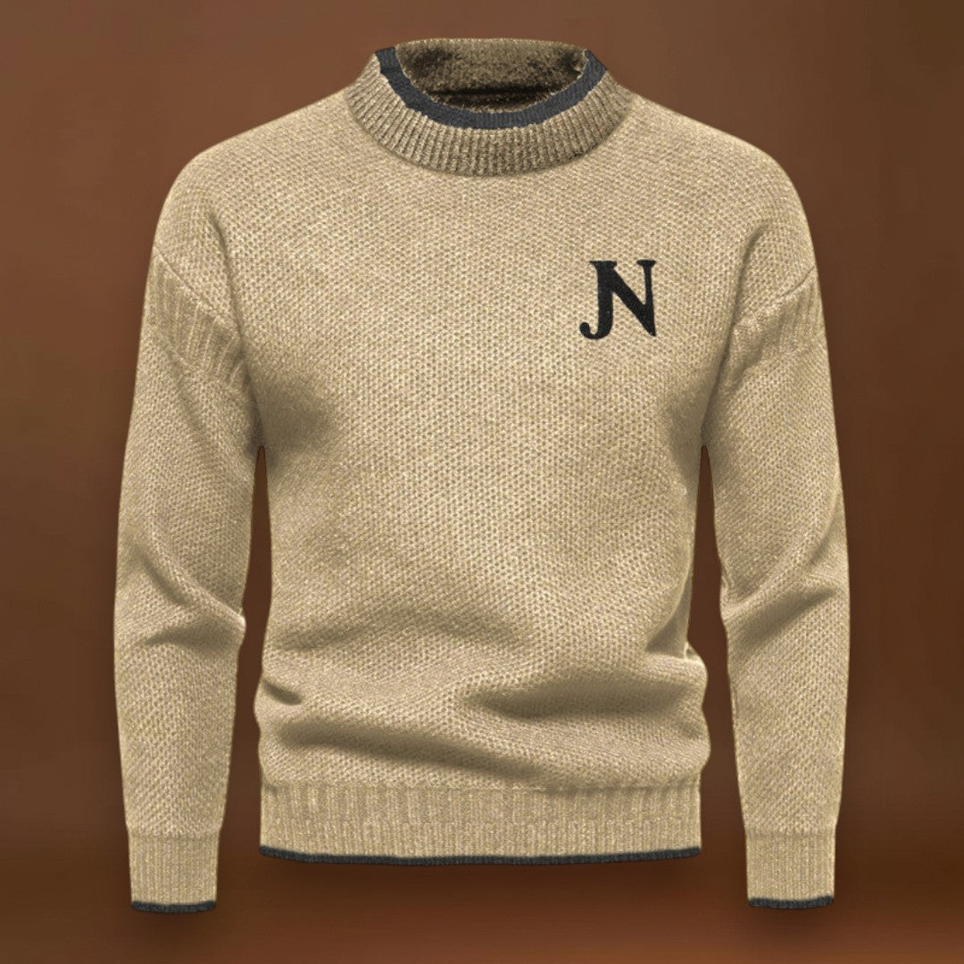 Sweater de Malha - Tecido de Mistura Suave e Retenção de Calor Uniforme