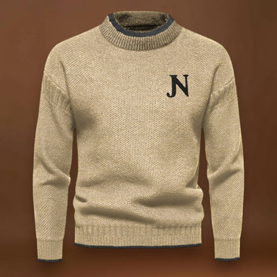 Sweater de Malha - Tecido de Mistura Suave e Retenção de Calor Uniforme