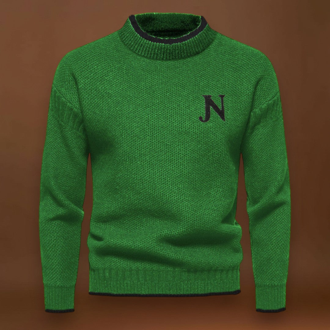 Sweater de Malha - Tecido de Mistura Suave e Retenção de Calor Uniforme