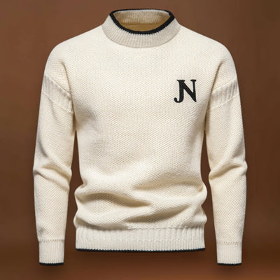 Sweater de Malha - Tecido de Mistura Suave e Retenção de Calor Uniforme