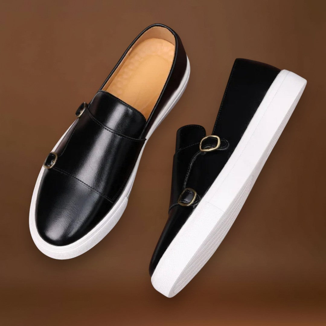 Mocassins - Vamp de Fivela & Slip On para Colocar e Retirar Facilmente