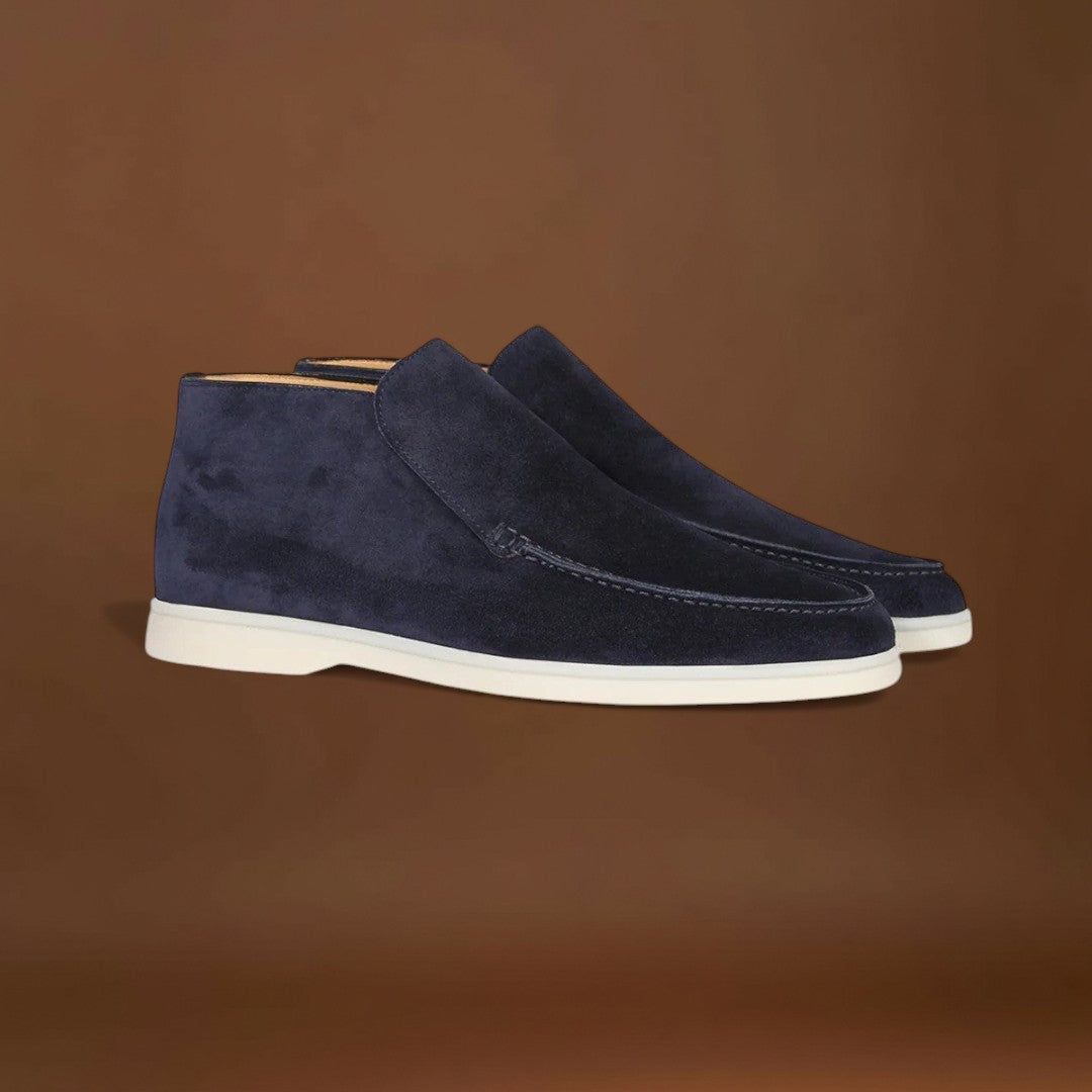 Mocassins - Slip On em Mistura Suave e Sola Interior Almofadada com Tração