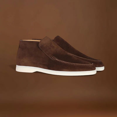 Mocassins - Slip On em Mistura Suave e Sola Interior Almofadada com Tração