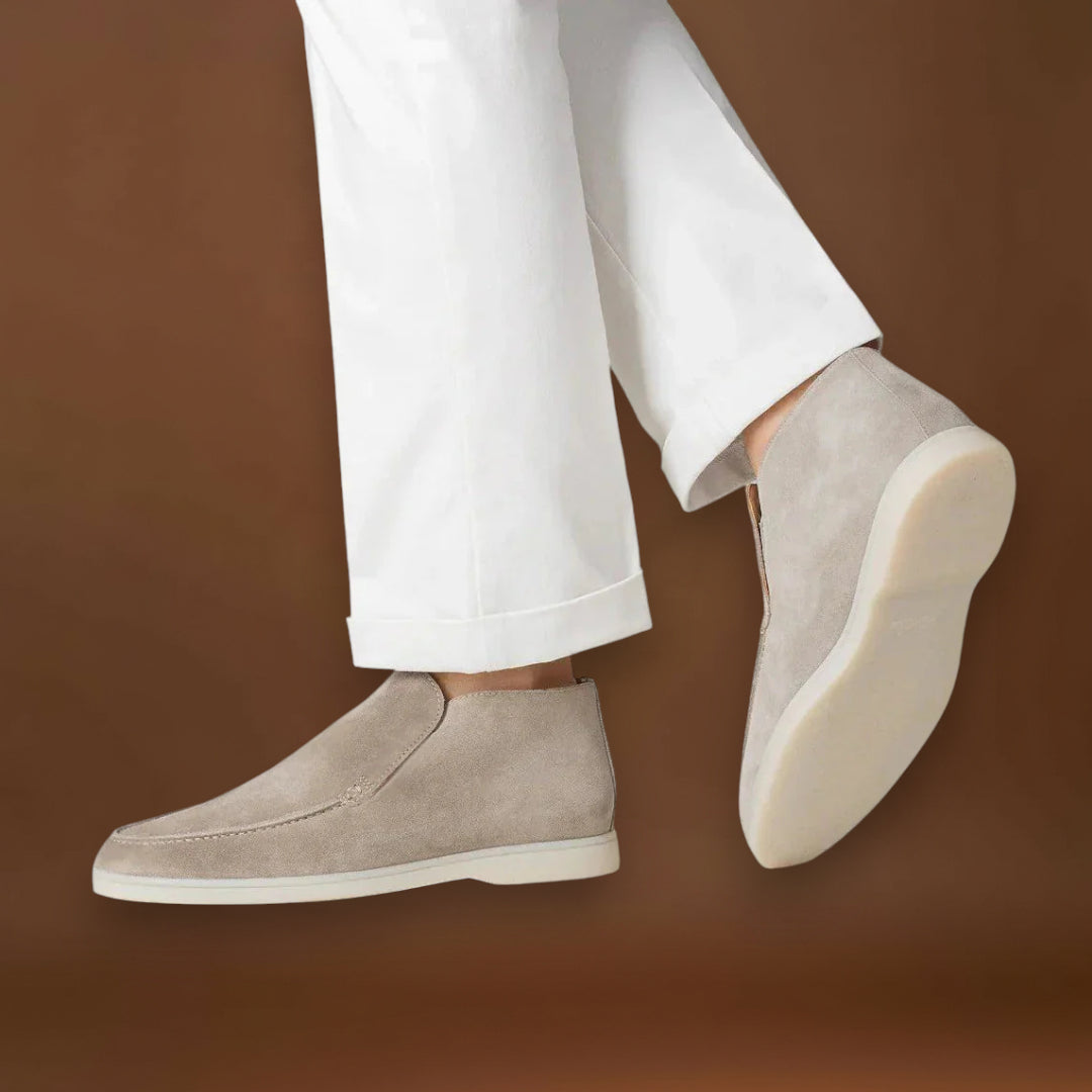 Mocassins - Slip On em Mistura Suave e Sola Interior Almofadada com Tração