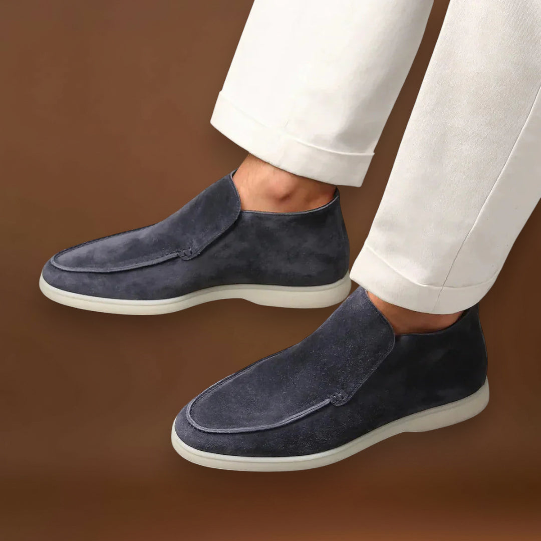 Mocassins - Slip On em Mistura Suave e Sola Interior Almofadada com Tração