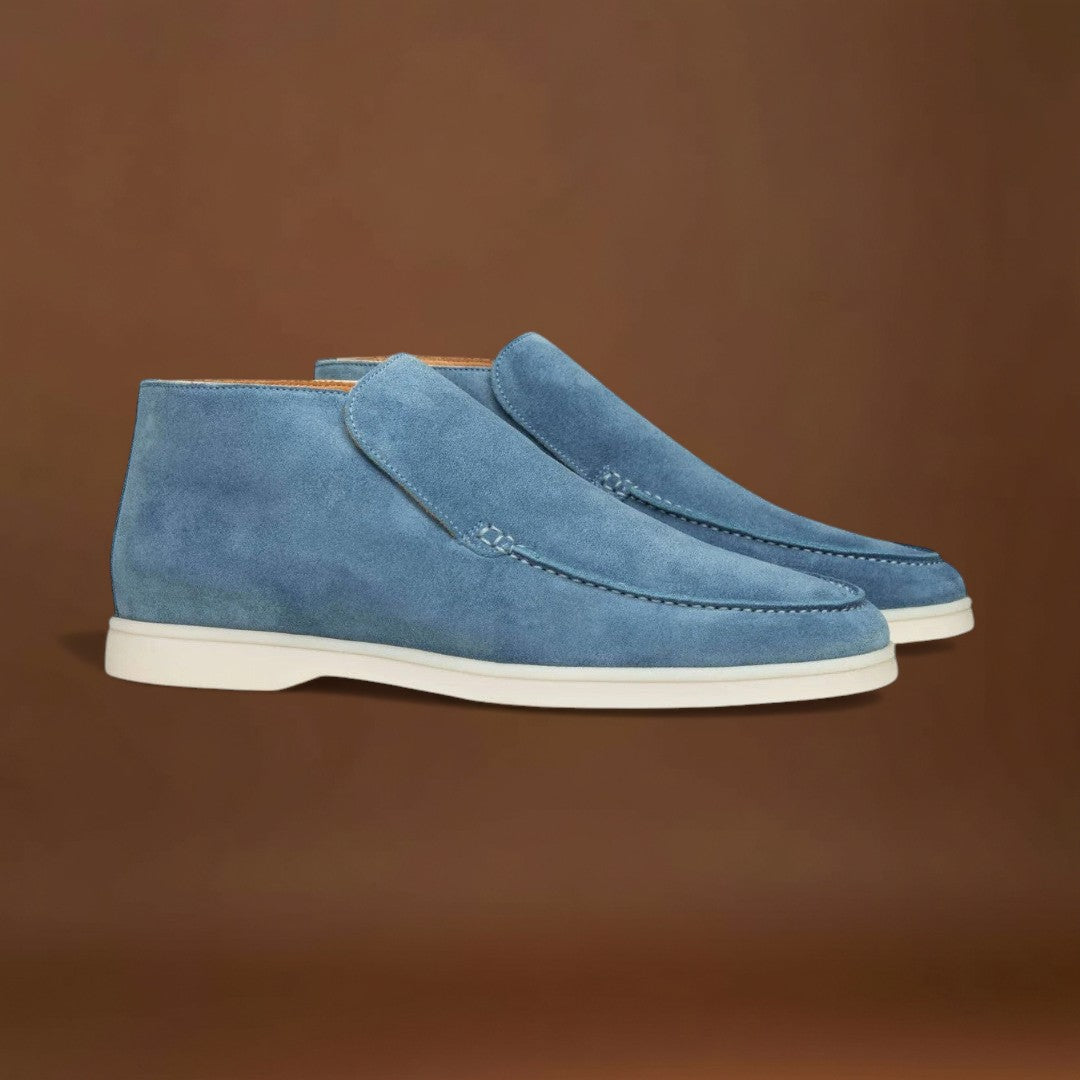 Mocassins - Slip On em Mistura Suave e Sola Interior Almofadada com Tração