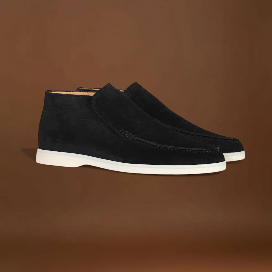 Mocassins - Slip On em Mistura Suave e Sola Interior Almofadada com Tração