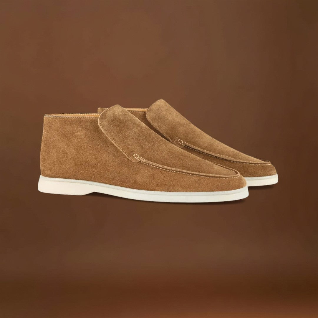 Mocassins - Slip On em Mistura Suave e Sola Interior Almofadada com Tração