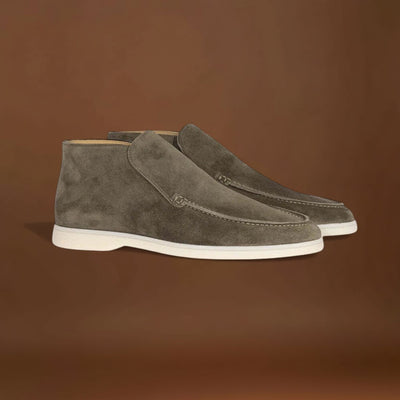 Mocassins - Slip On em Mistura Suave e Sola Interior Almofadada com Tração