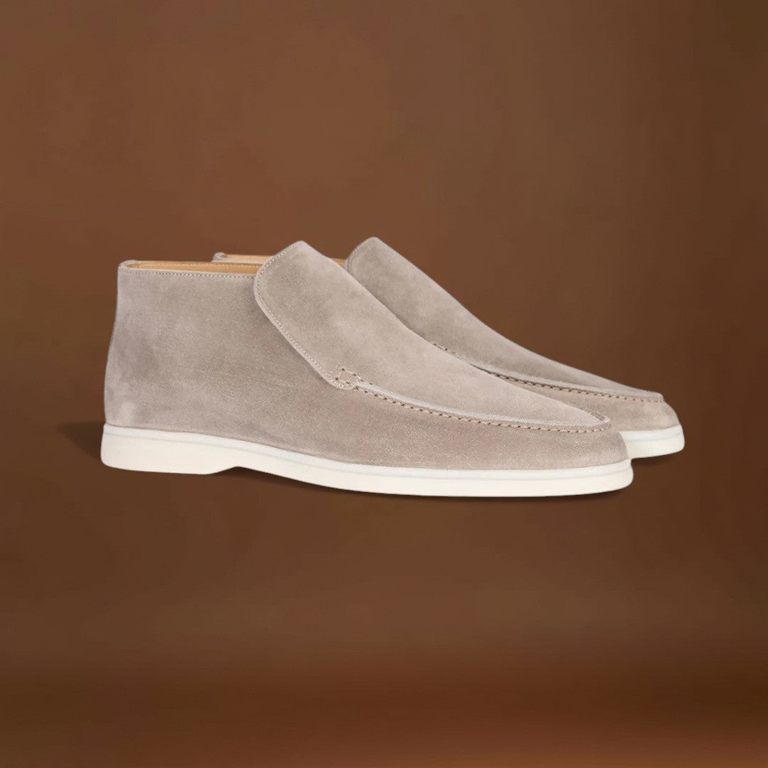 Mocassins - Slip On em Mistura Suave e Sola Interior Almofadada com Tração