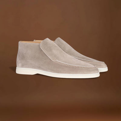 Mocassins - Slip On em Mistura Suave e Sola Interior Almofadada com Tração