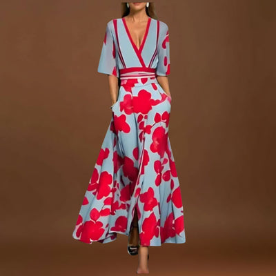 Isabela - Vestido elegante com motivos florais