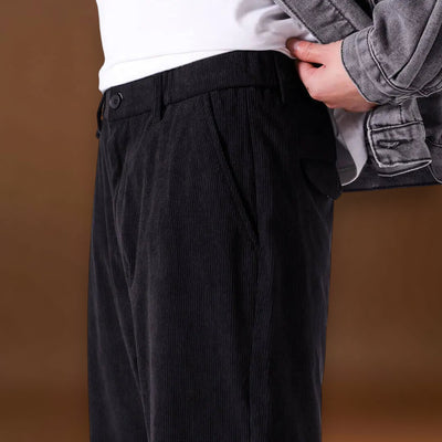 Satoko - Calças de veludo Preto