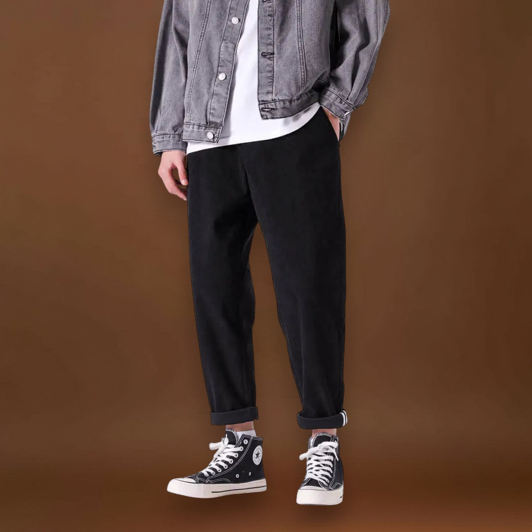 Satoko - Calças de veludo caqui