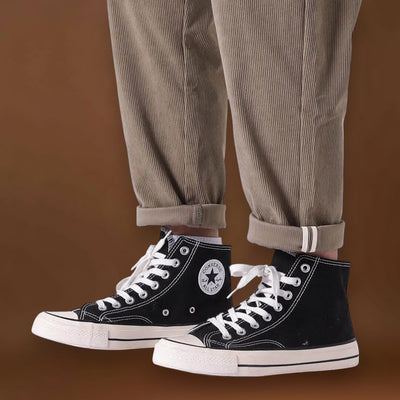 Satoko - Calças de veludo caqui