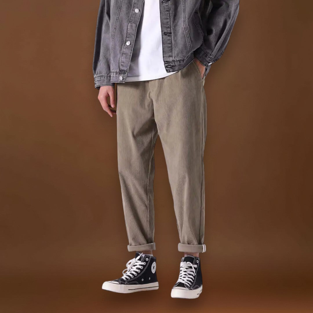 Satoko - Calças de veludo Preto