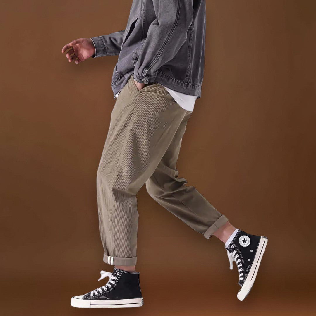 Satoko - Calças de veludo Preto