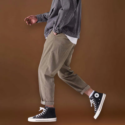 Satoko - Calças de veludo Preto