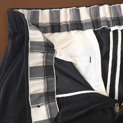 Satoko - Calças de veludo Cinzento