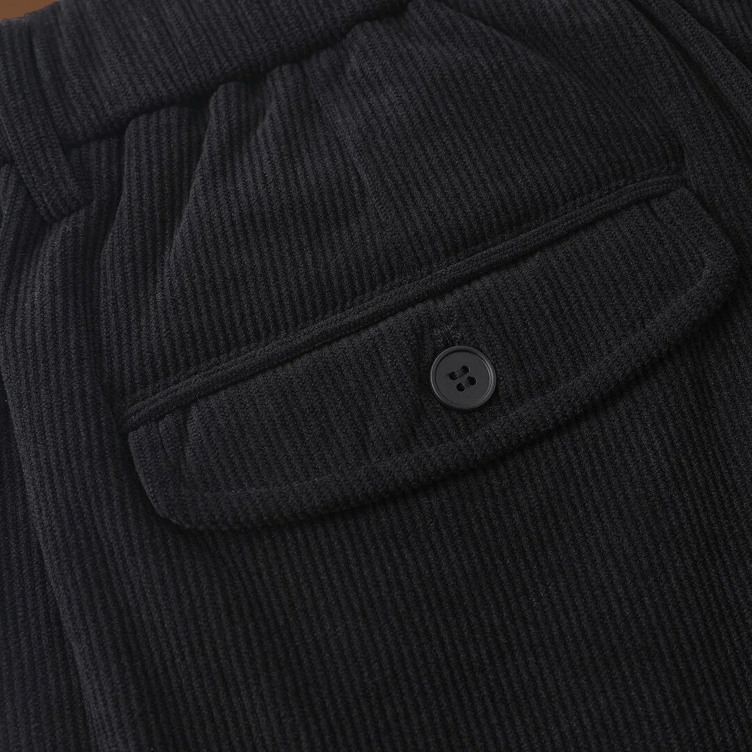 Satoko - Calças de veludo Preto