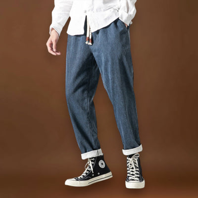 Asami - Calças de ganga confortáveis Bege