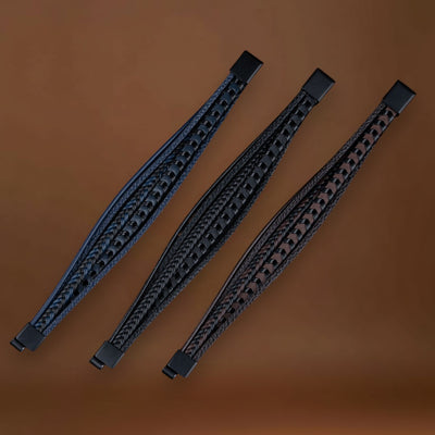 Rafael - Pulseira de Couro Trançado