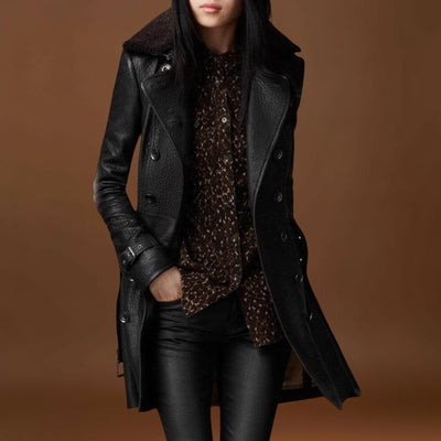 Maria - Elegante Casaco de Couro
