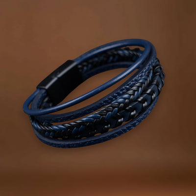 Rafael - Pulseira de Couro Trançado