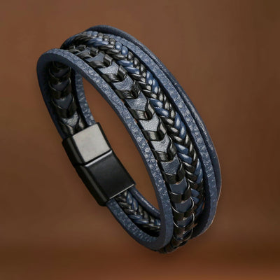 Rafael - Pulseira de Couro Trançado