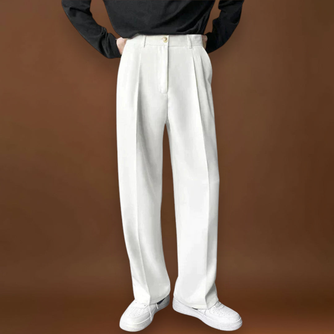 Pantalon – Mistura de Poliéster Slim Fit e Forma Flexível