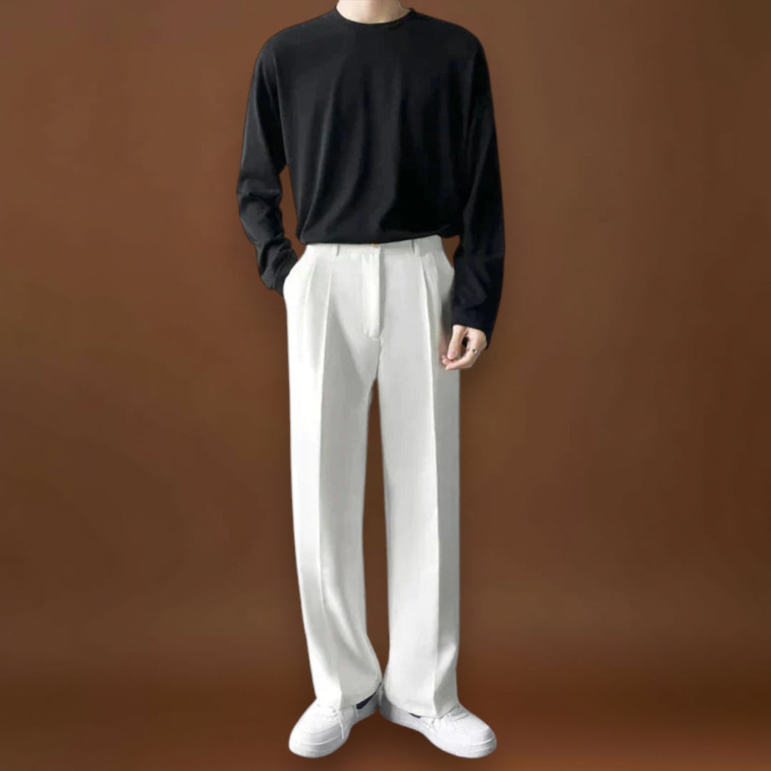 Pantalon – Mistura de Poliéster Slim Fit e Forma Flexível