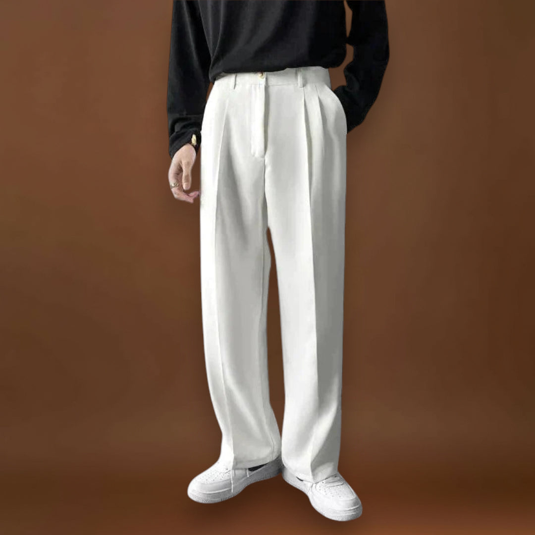 Pantalon – Mistura de Poliéster Slim Fit e Forma Flexível