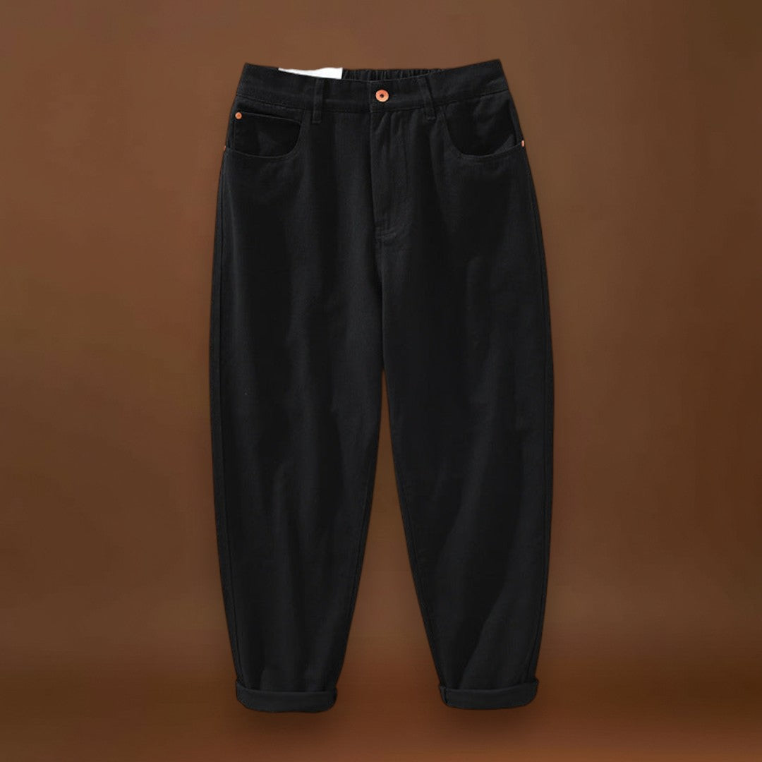 Calças - Cintura Ajustável em Mistura Natural e Ajuste Flexível