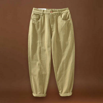 Calças - Cintura Ajustável em Mistura Natural e Ajuste Flexível