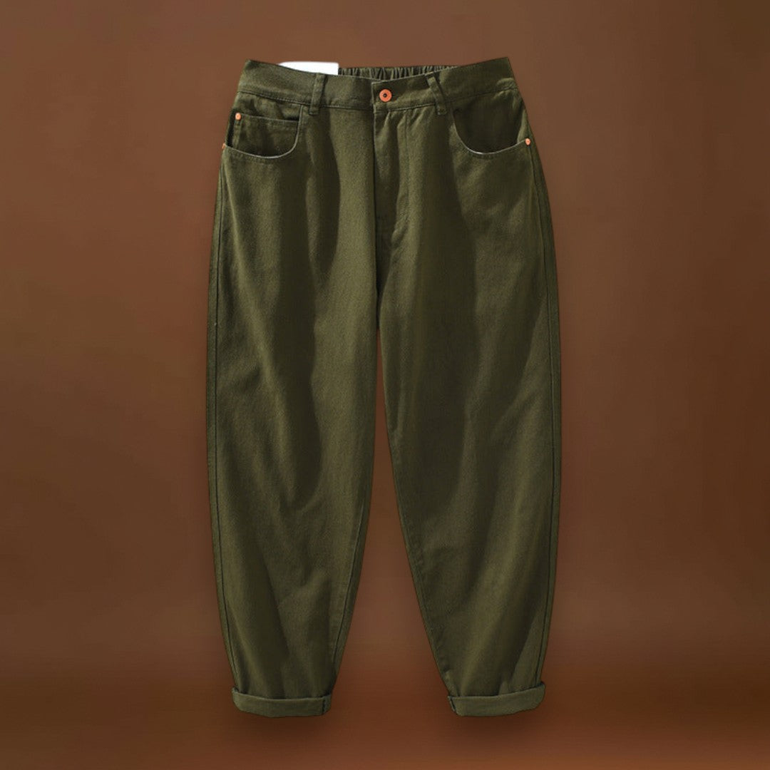 Calças - Cintura Ajustável em Mistura Natural e Ajuste Flexível