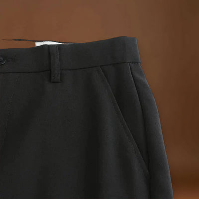 Calças – Cintura Estruturada em Mistura de Poliéster e Ajuste Limpo