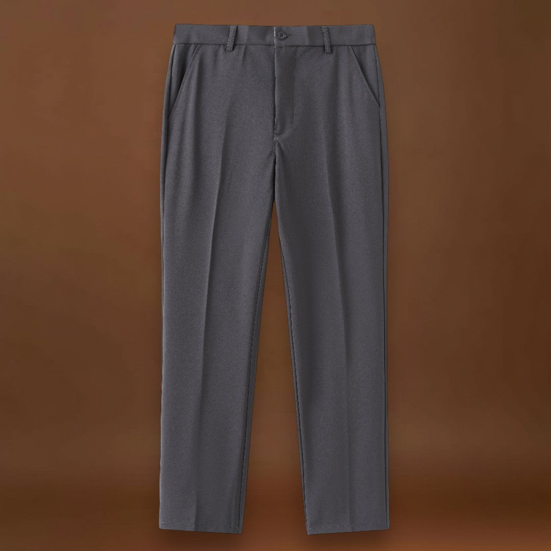 Calças – Cintura Estruturada em Mistura de Poliéster e Ajuste Limpo