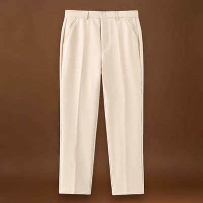 Calças – Cintura Estruturada em Mistura de Poliéster e Ajuste Limpo