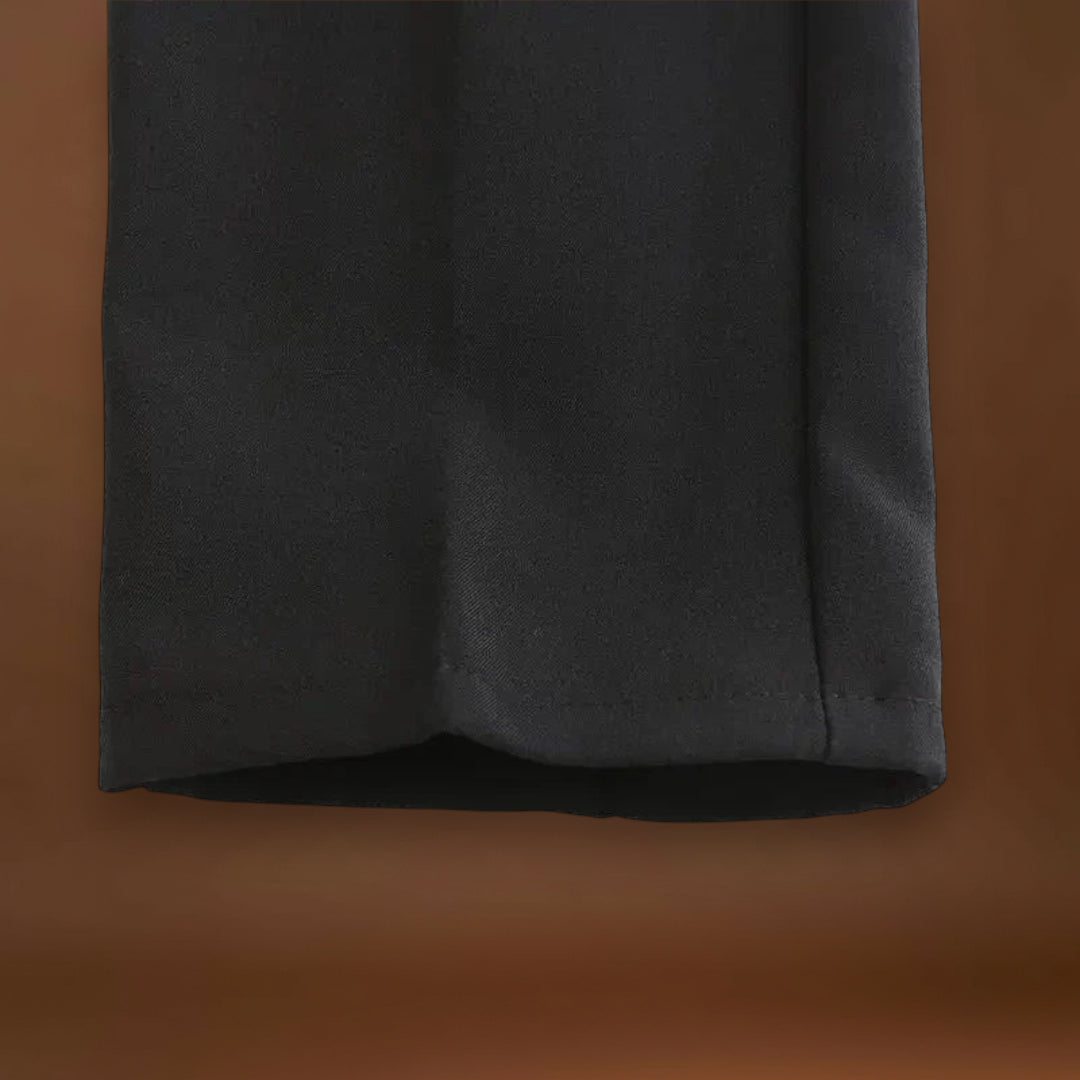 Calças – Cintura Estruturada em Mistura de Poliéster e Ajuste Limpo