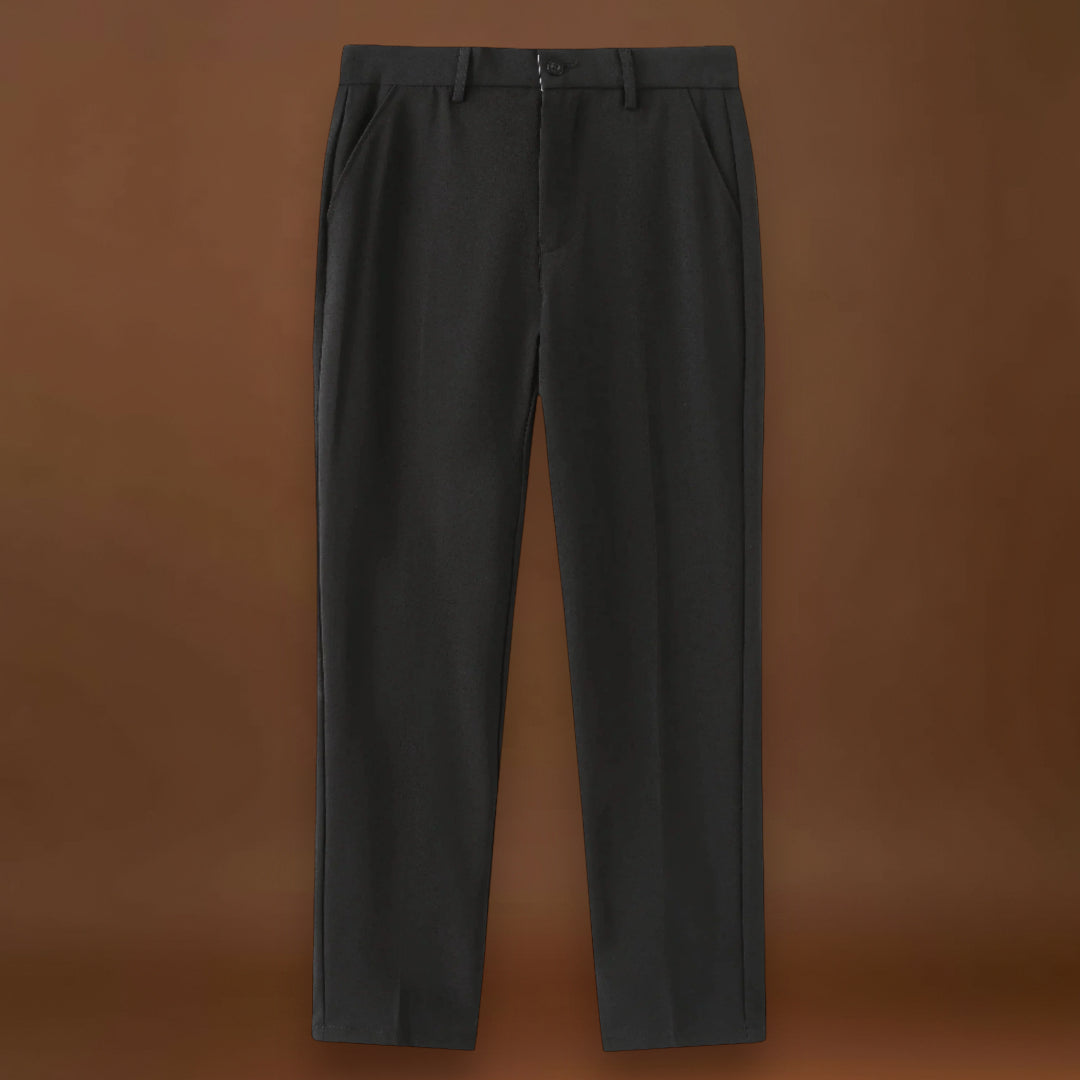 Calças – Cintura Estruturada em Mistura de Poliéster e Ajuste Limpo